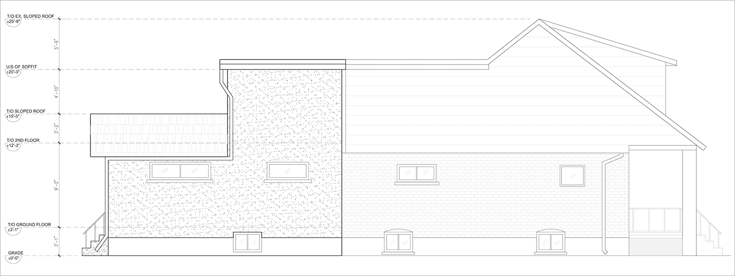 Proposed long elevation