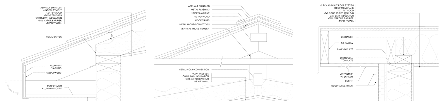 Proposed close up roof details