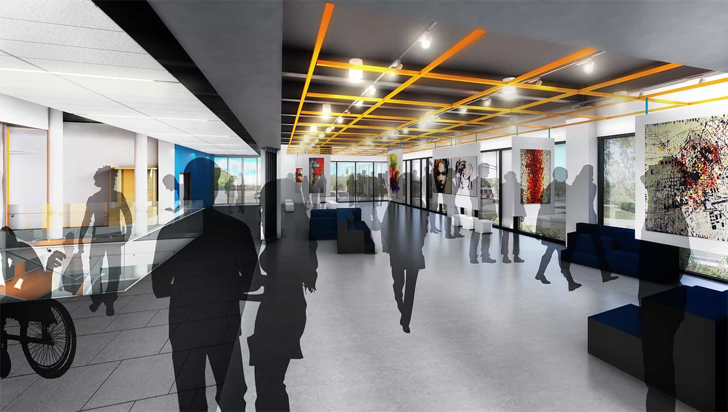 Interior gallery rendering