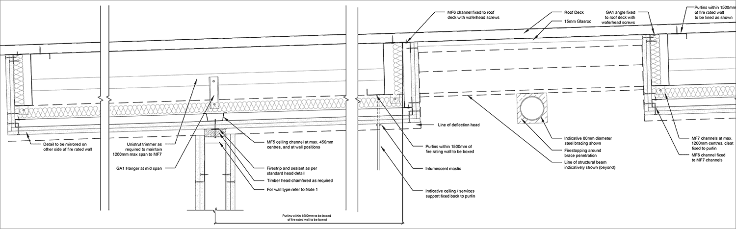 Roof deck detail