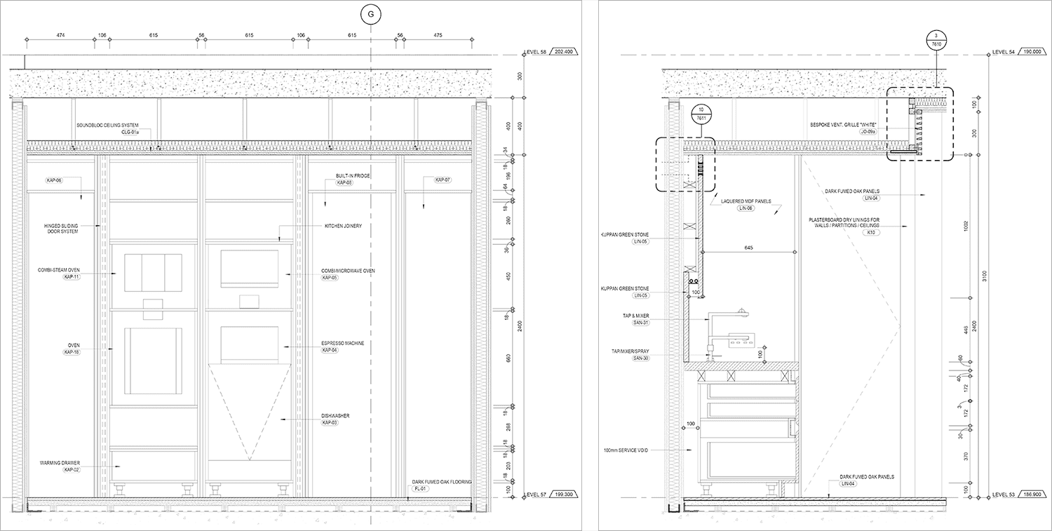 Utility room section