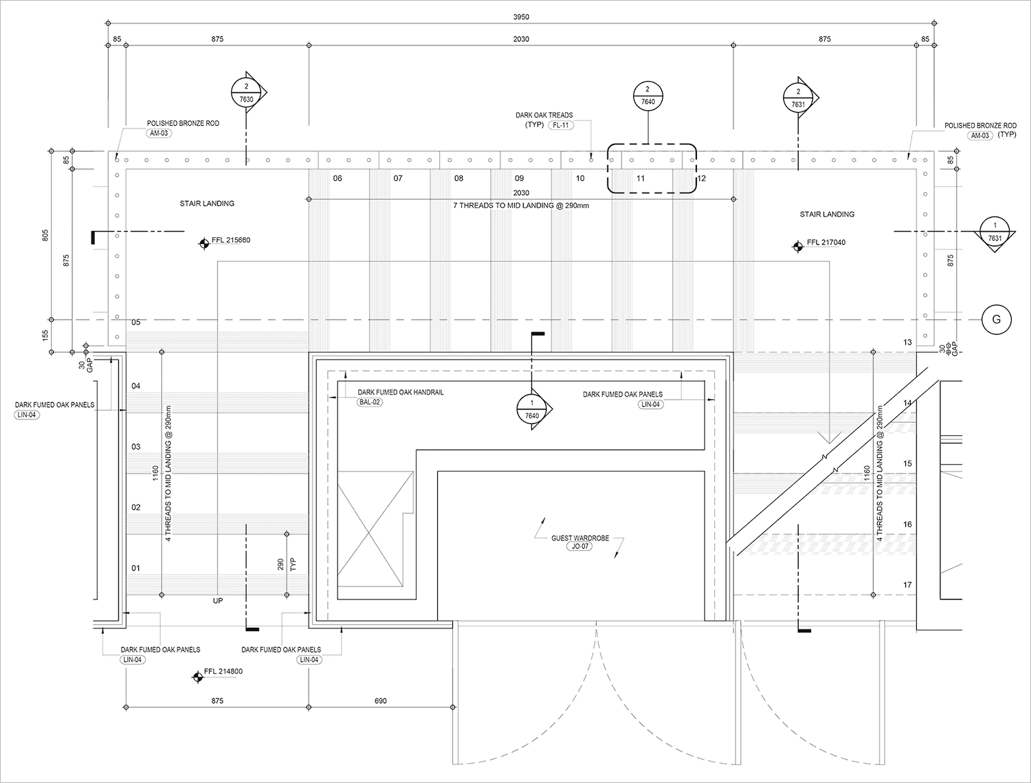 Interior stair plan